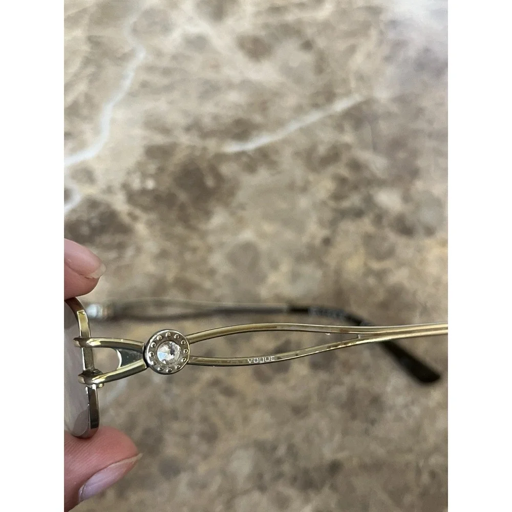 Vogue VO3930-B1 848 Gold Full Rim Eyeglasses Frames Only 52-17-135 Womens
